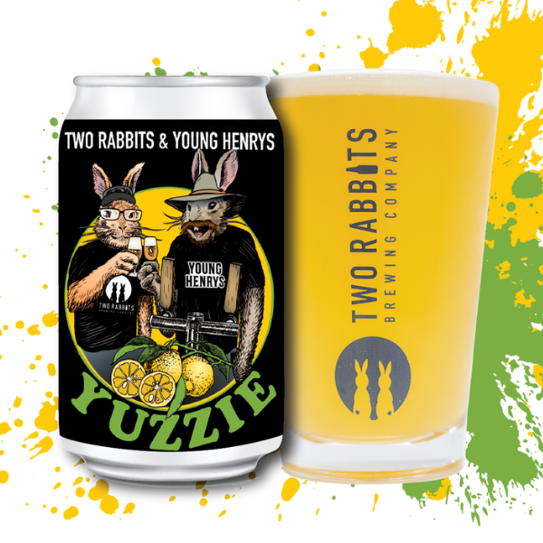 TWO RABBITS BREWING YUZZIE Hazy Pale Ale (Collaboration with Young Henrys)